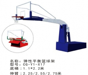 標(biāo)準(zhǔn)比賽彈性平衡籃球架大學(xué)室內(nèi)籃球館籃架體育館移動籃球架升降