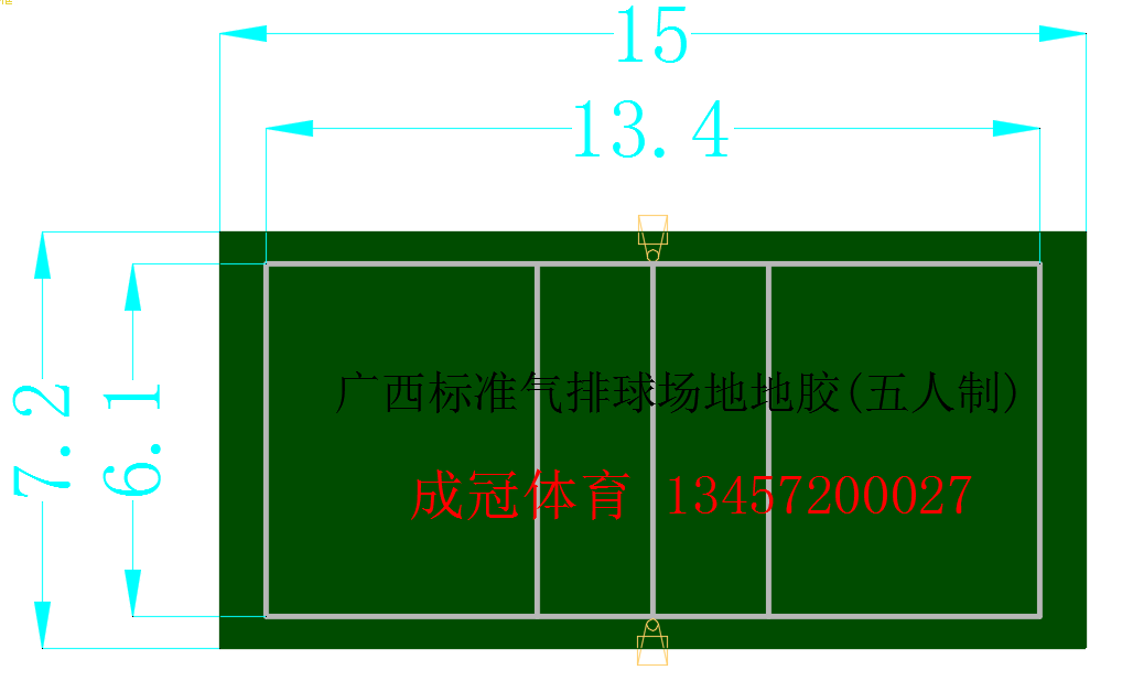 廣西標(biāo)準(zhǔn)五人制氣排球場地地膠